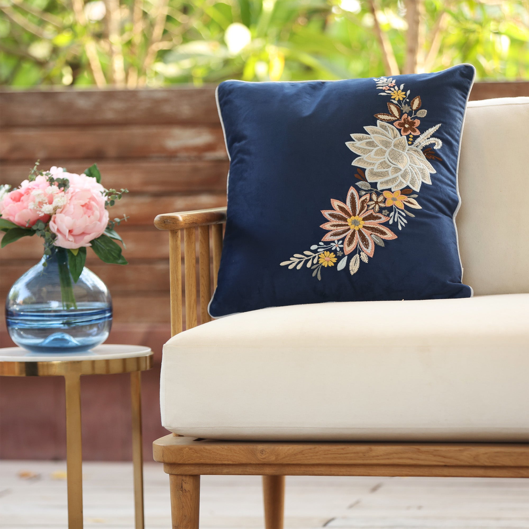 Saanvi Cushion Cover - Royal Blue