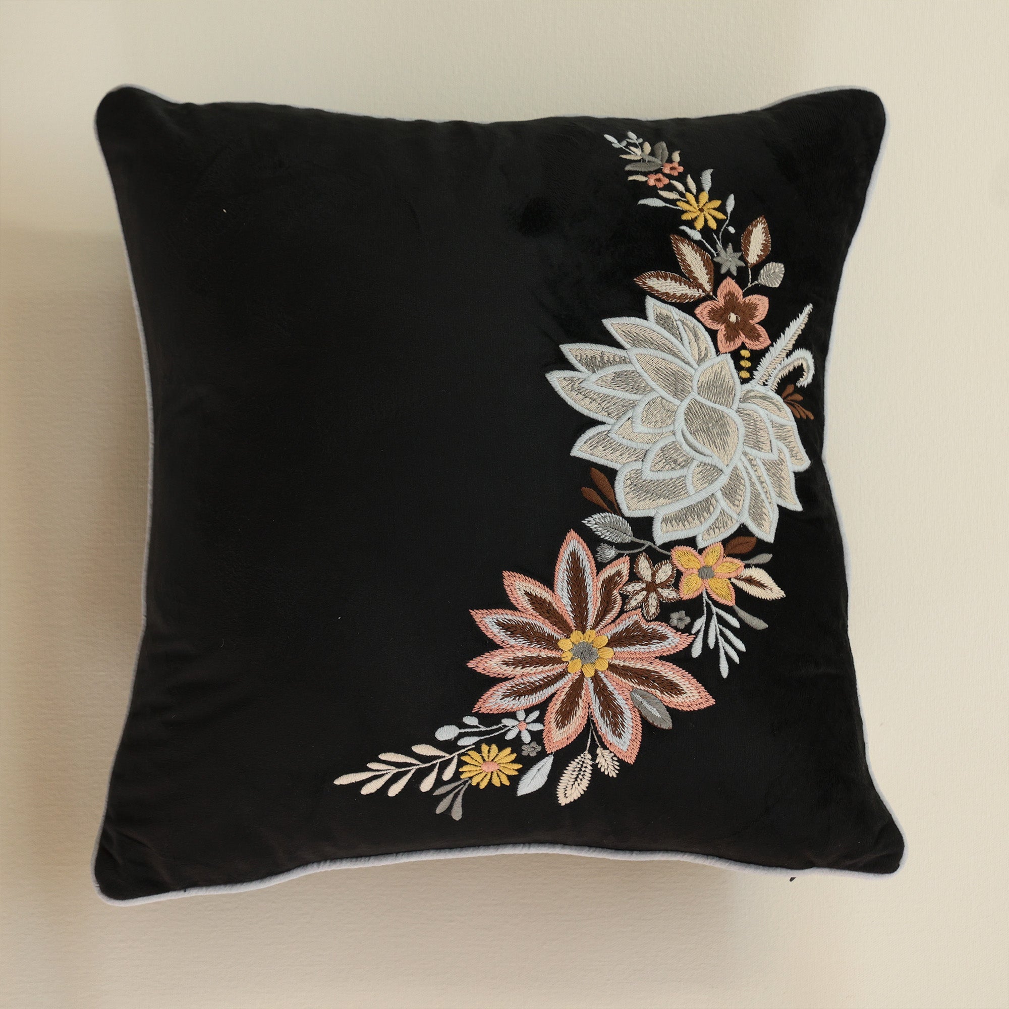 Saanvi Cushion Cover - Black