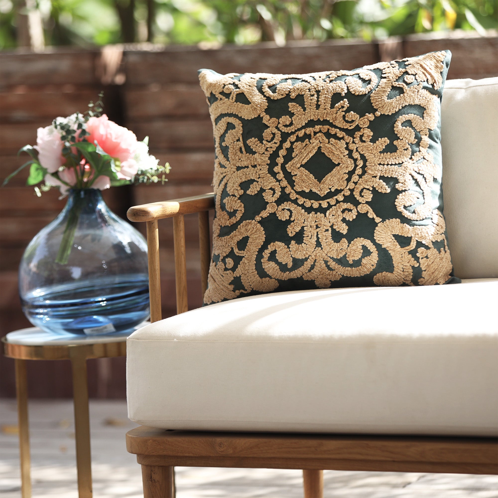 Saumya Cushion Cover - Emerald Green