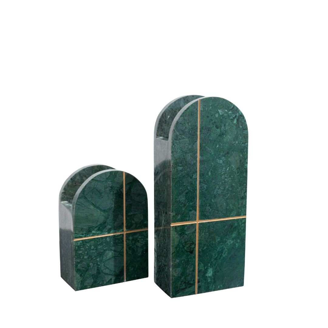 Green Marble Vases