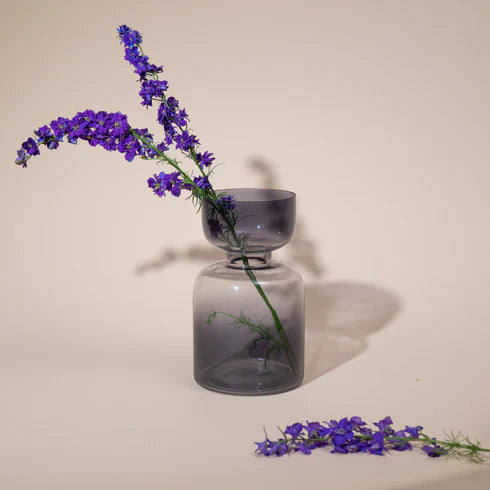 Slate Grey Glass Vase