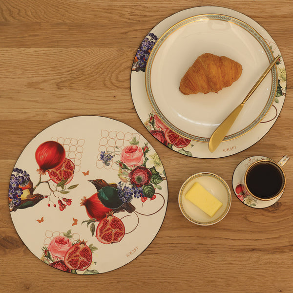 Buy Dining Table Mats Online Blossom Series Round Tablemats