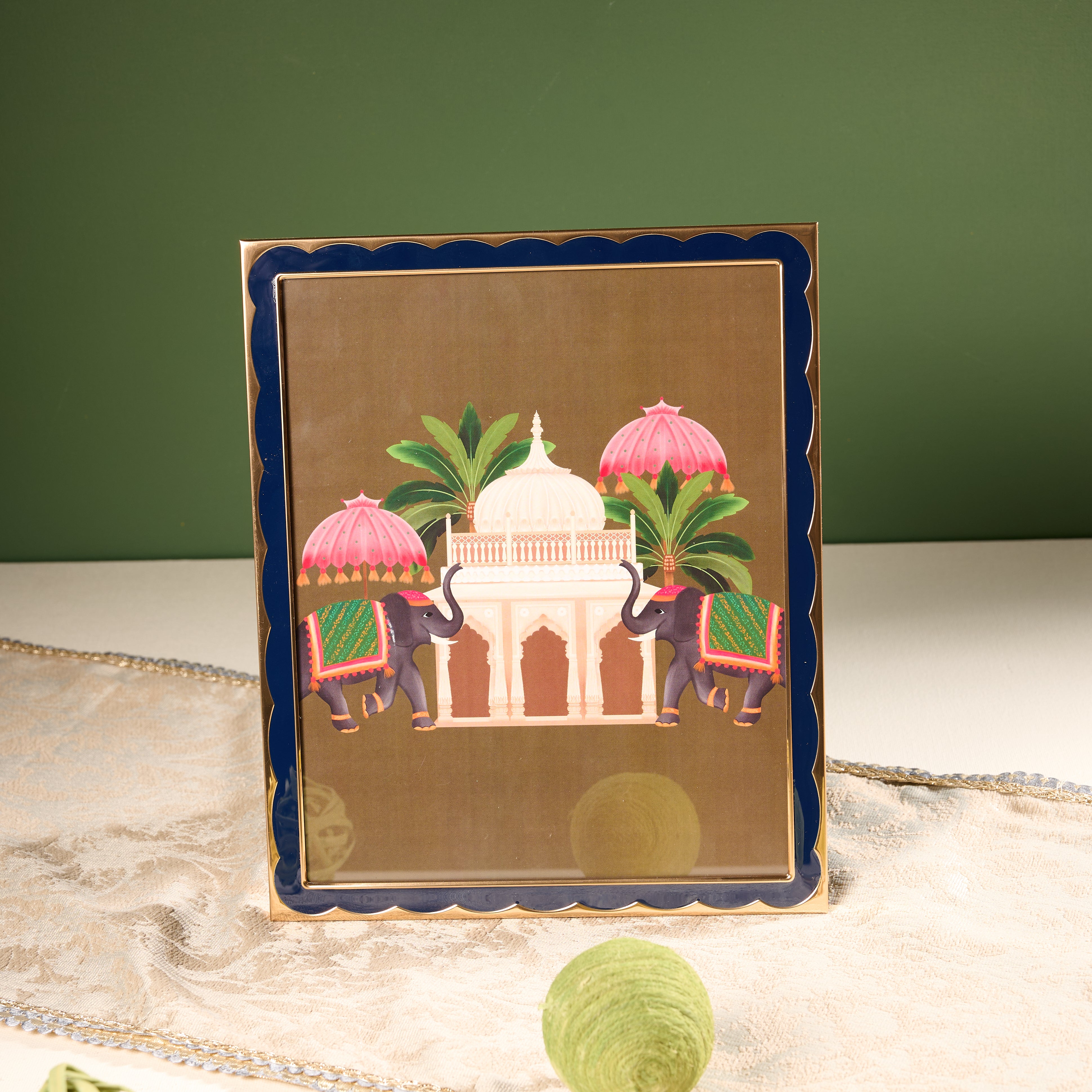 Shubh Aura Hamper – Blue & Gold