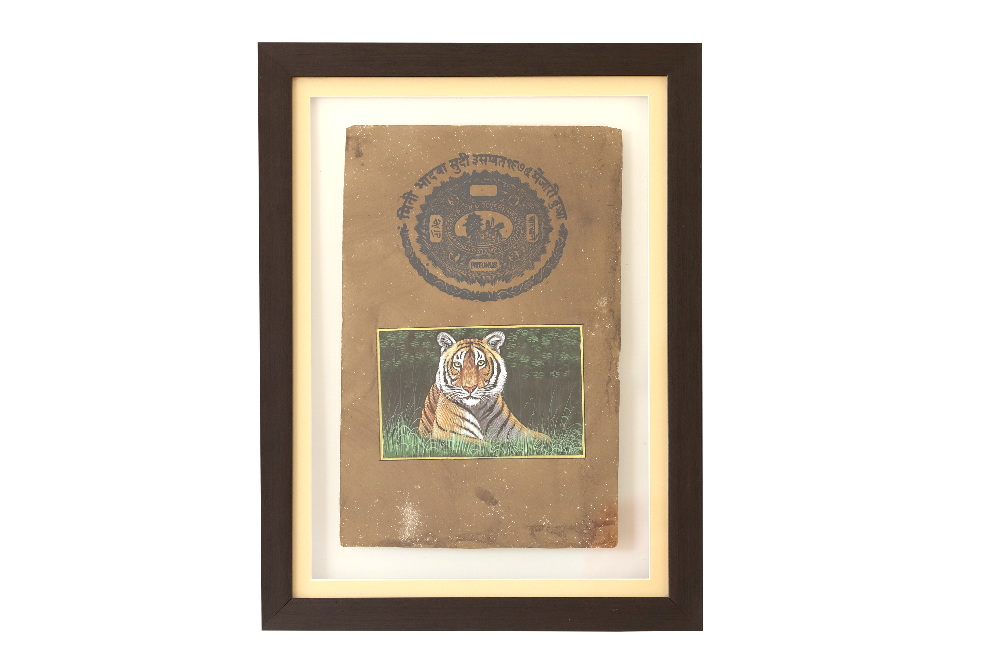 Dastawez Collection Wall Painting - Royal Bengal Tiger Series- Glass