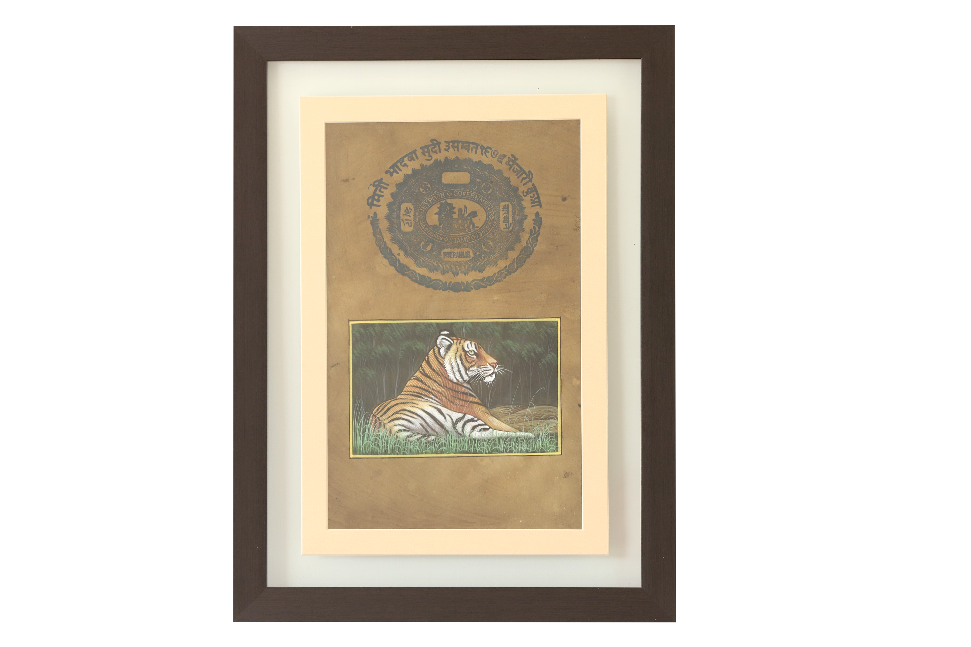 Dastawez Collection Wall Painting - Royal Bengal Tiger Series- Glass