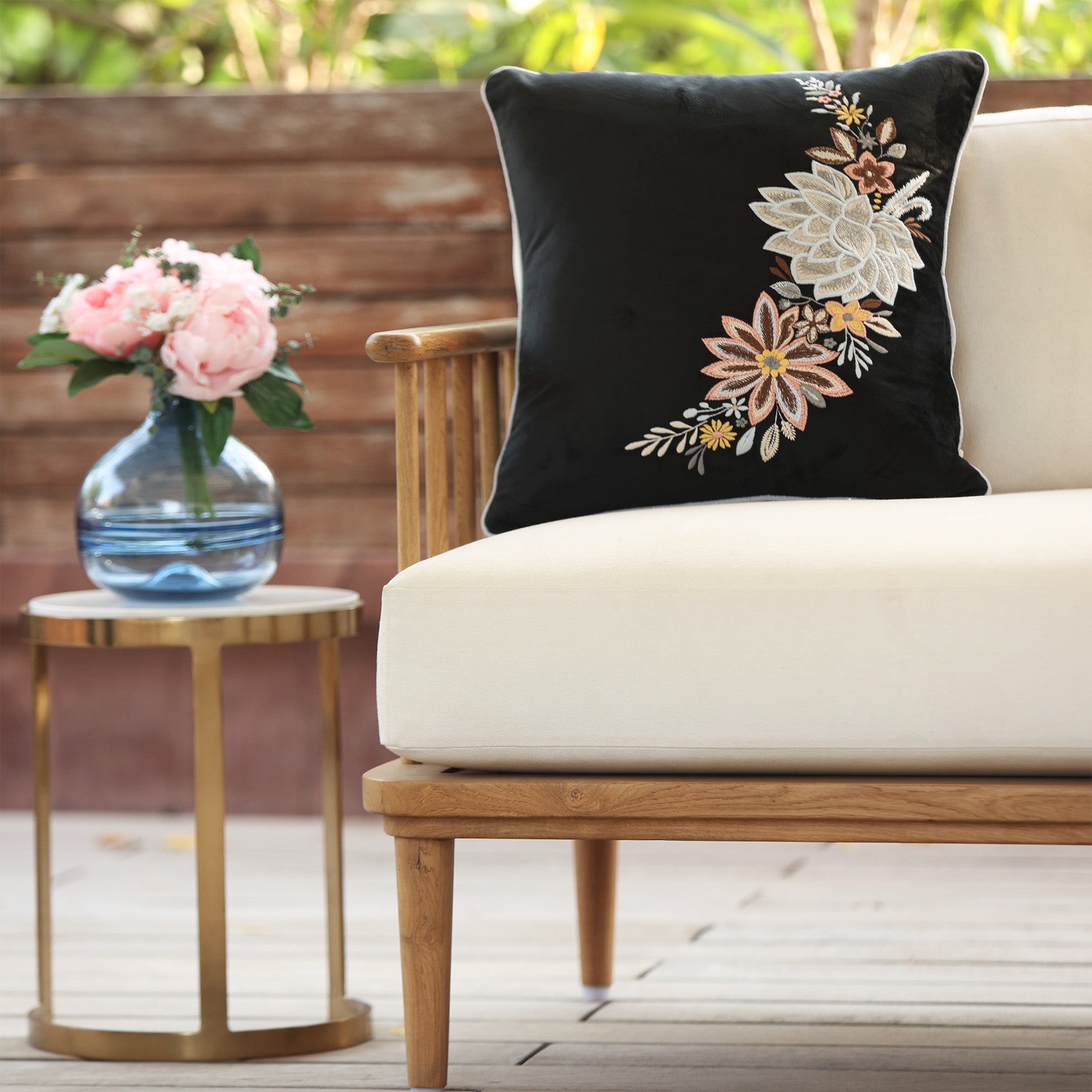 Saanvi Cushion Cover - Black