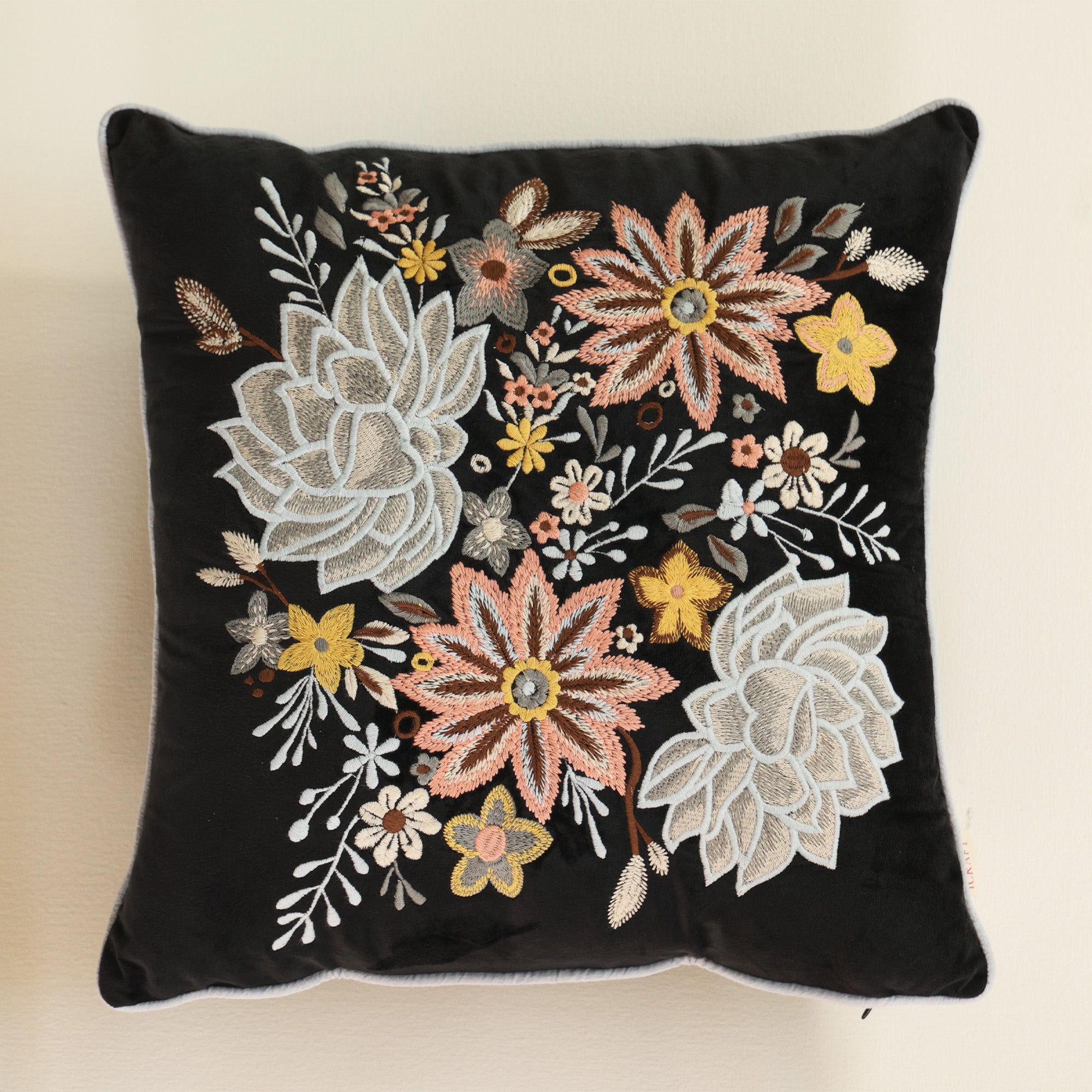 Meera Cushion Cover - Black