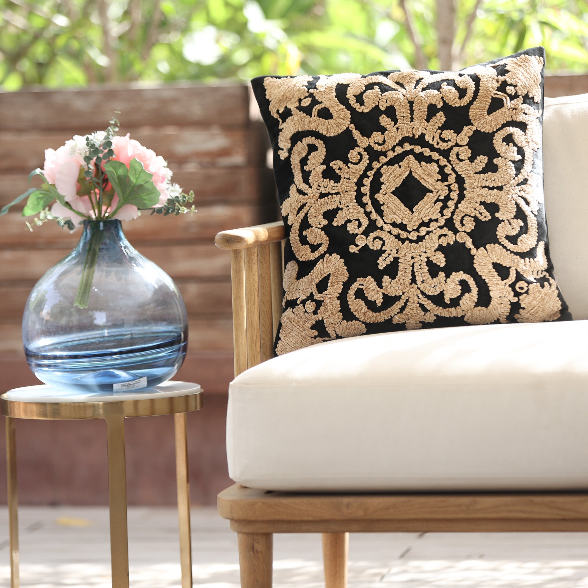 Saumya Cushion Cover - Black