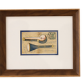 Khat Collection Wall Painting - Sitar & Shehnai Musical Instrument - Blue