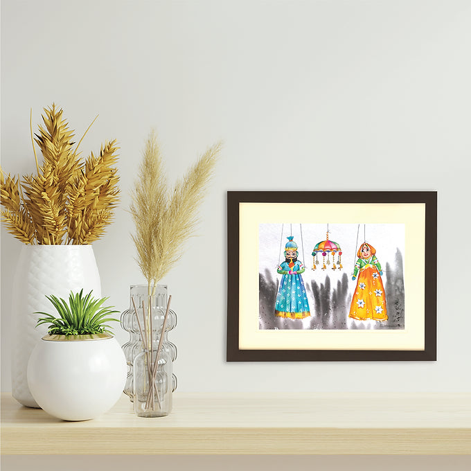 Puppet Collection Wall Painting - Couple & Wall Hanging