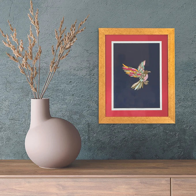 Karigari Collection - Embroidery Chidiya Wall Art