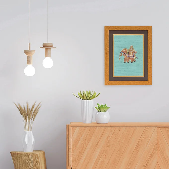 Karigari Collection - Embroidery Gaja Wall Art