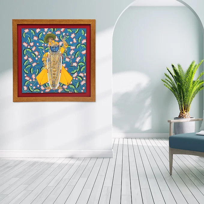 Shrinathji Canvas Wall Art - Blue