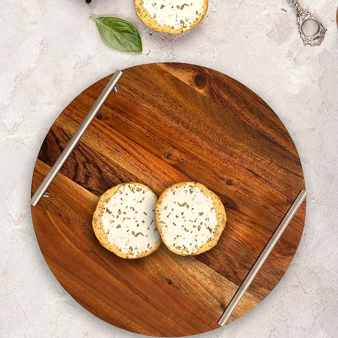 Ruhi Platter - Silver Handles