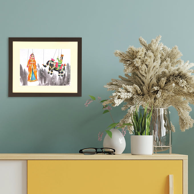 Puppet Collection Wall Painting - Couple & Elephant