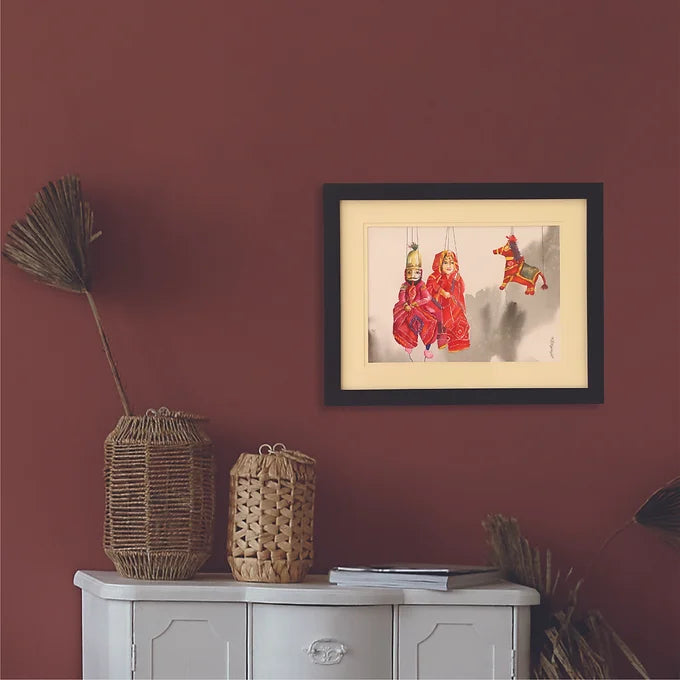 Puppet Collection Wall Painting - Couple & Horse