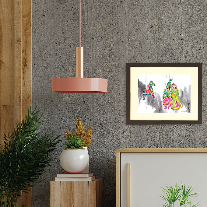 Puppet Collection Wall Painting - Couple & Horse