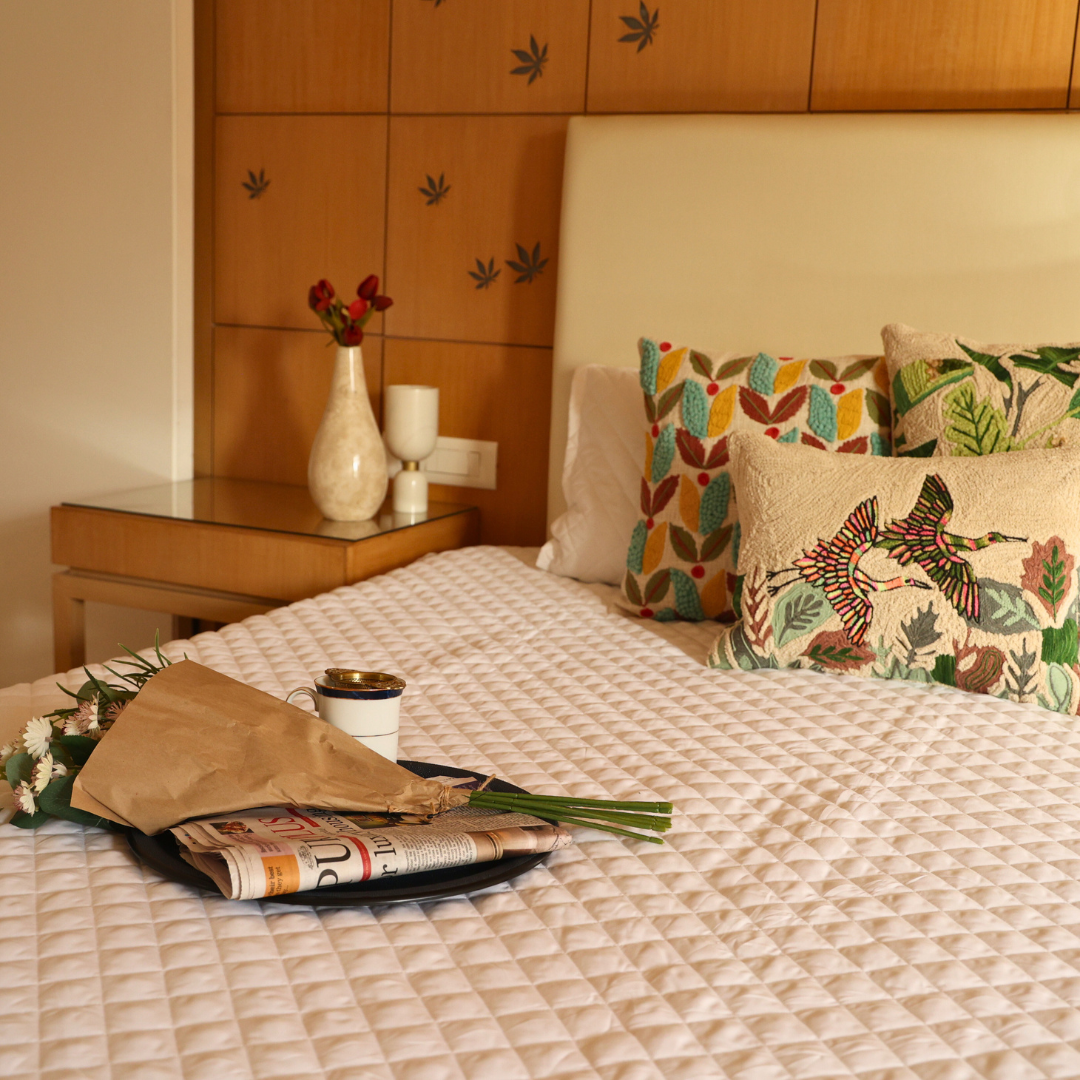 Sleep Lightweight Quilted Bedcover - Peach