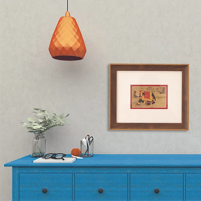 Khat Collection Wall Painting - Royal Elephant - Red