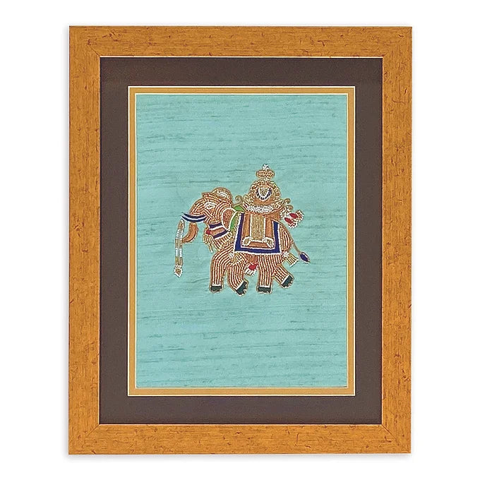 Karigari Collection - Embroidery Gaja Wall Art