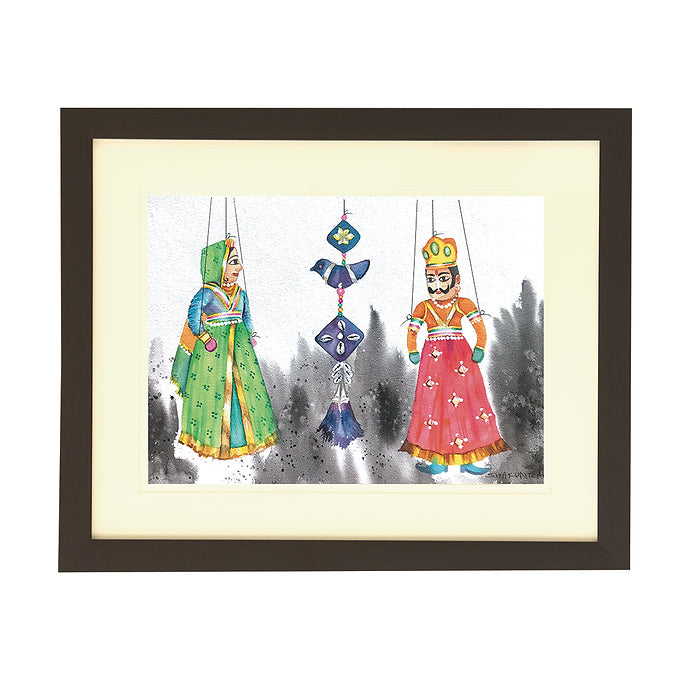 Puppet Collection Wall Painting - Couple & Bird