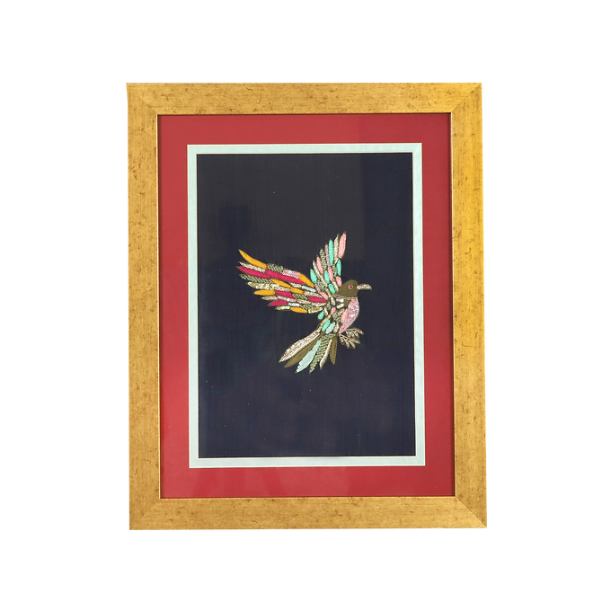 Karigari Collection - Embroidery Chidiya Wall Art