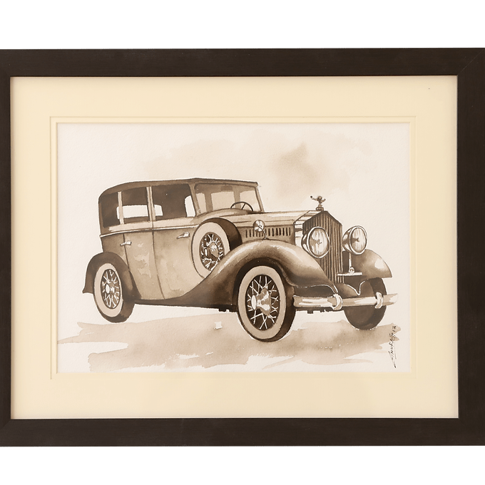 Vahaan Collection Wall Painting - Old Rolls-Royce Phantom III