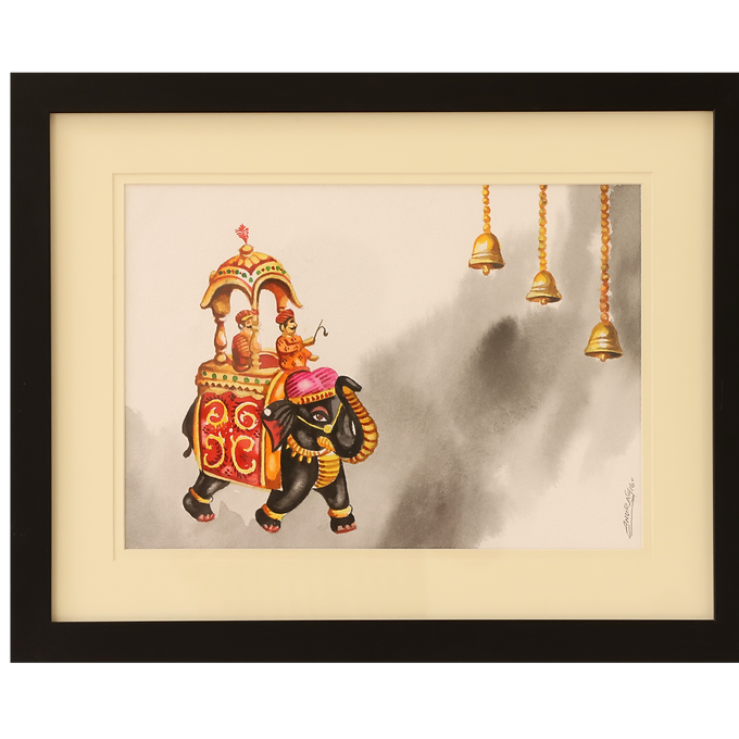 Puppet Collection Wall Painting - Gaja With Hanging Bell