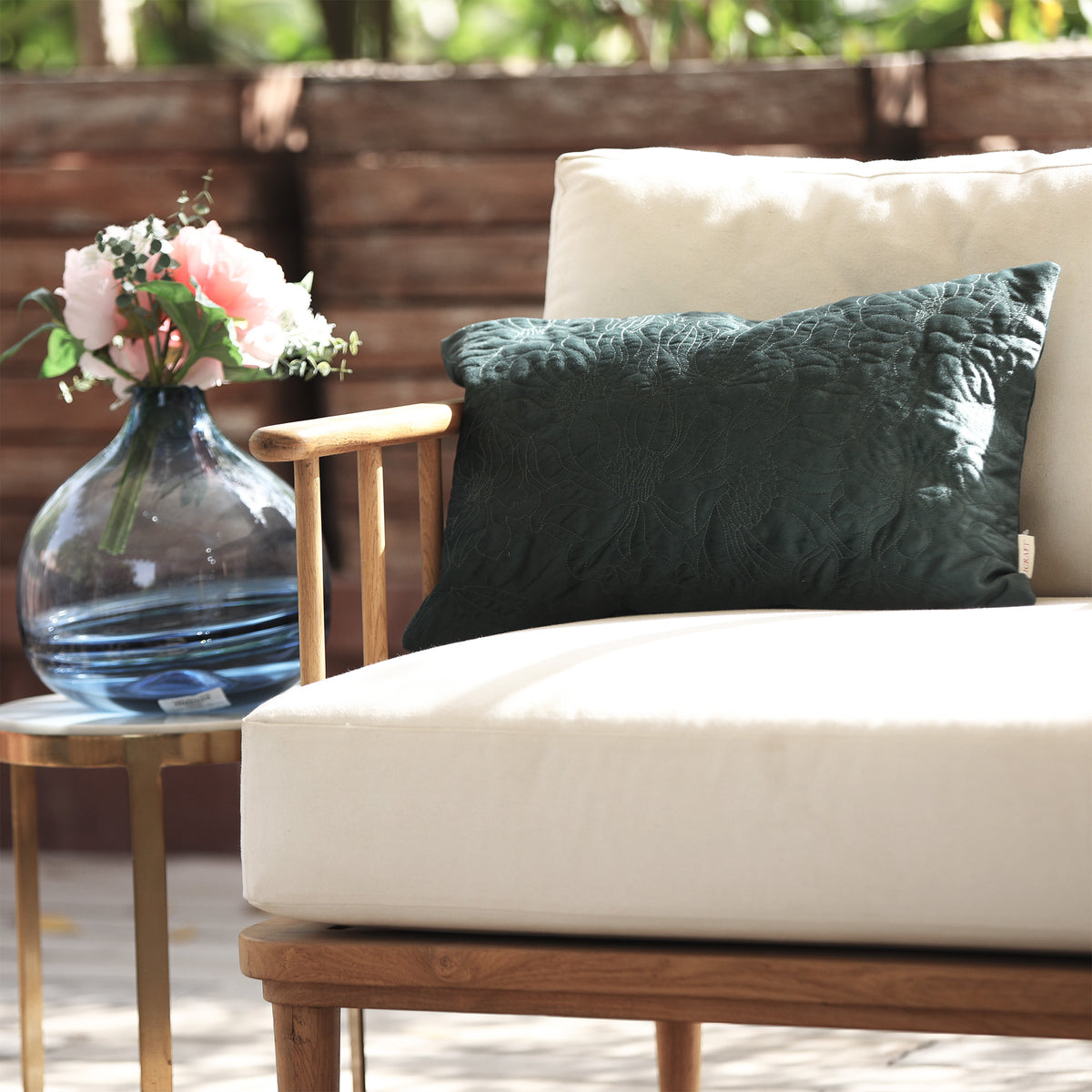 Shyla Cushion Cover - Emerald Green