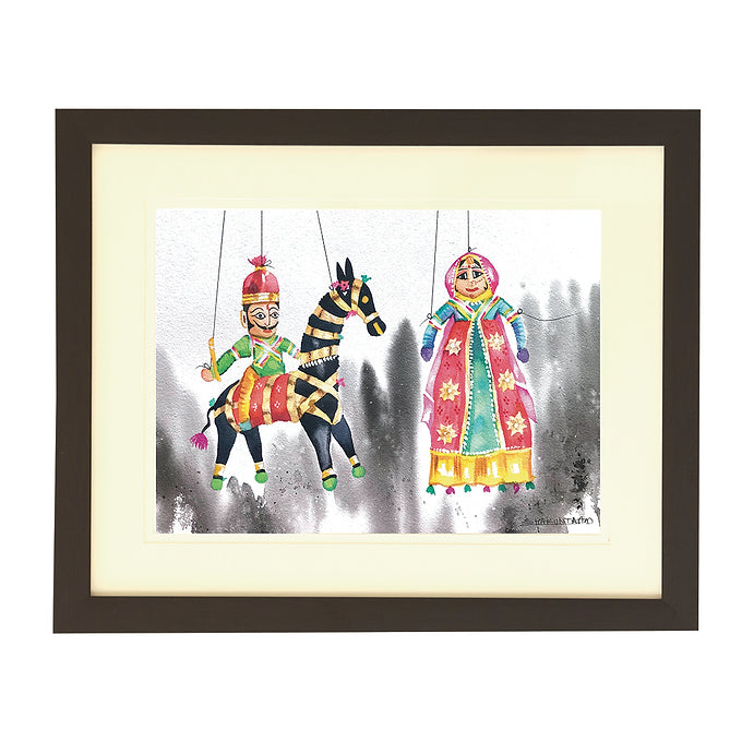 Puppet Collection Wall Painting - Couple & Horse