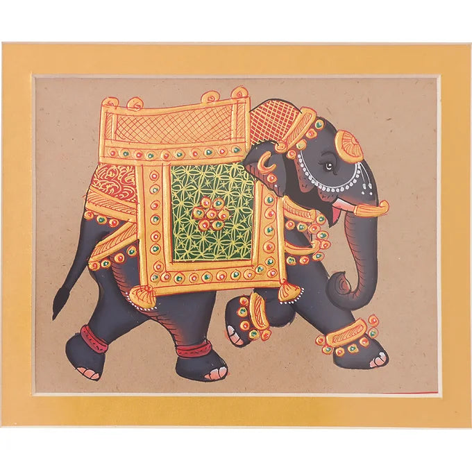 Gaja Collection Wall Painting - Gaj with Aasan