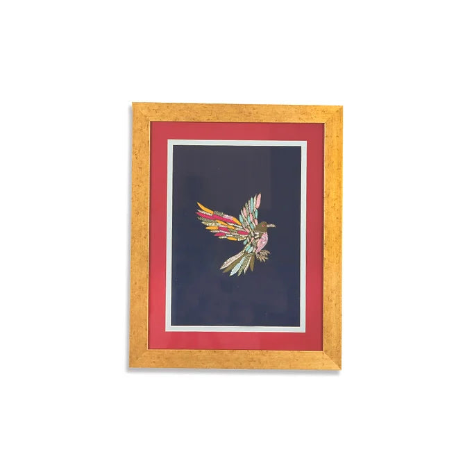Karigari Collection - Embroidery Chidiya Wall Art