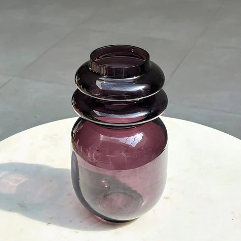 Loop Glass Vase - Dark Lilac