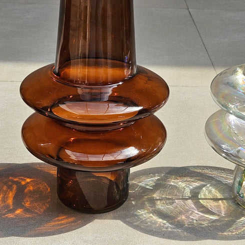 Brown glass vase 