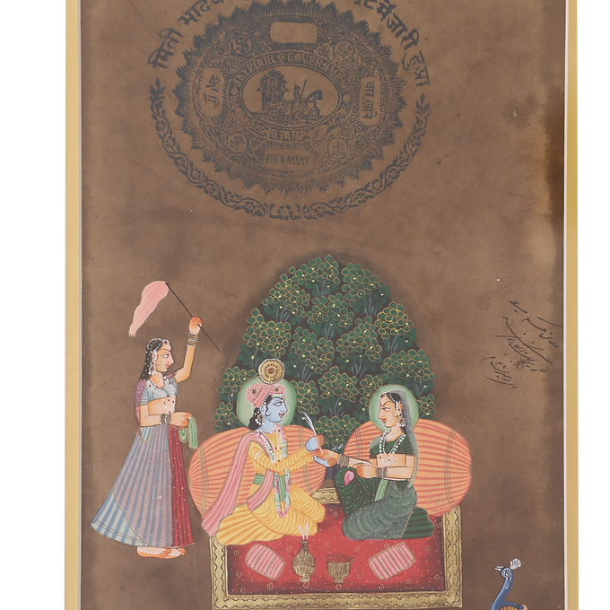 Dastawez Collection Wall Painting - Raja Rani Zodi Series