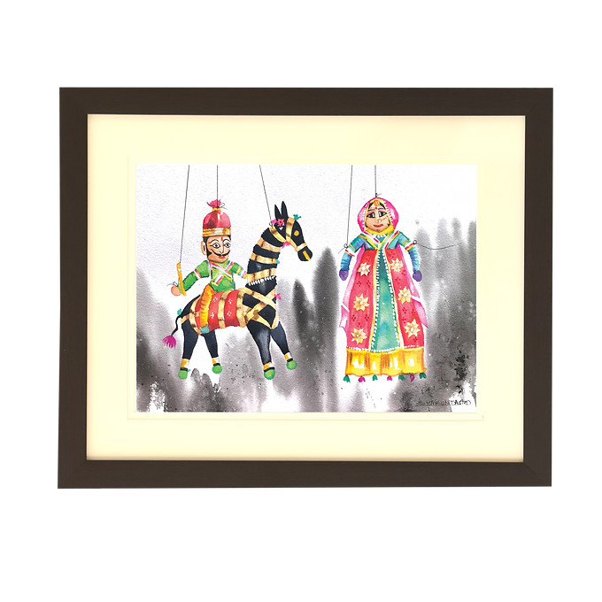 Puppet Collection Wall Painting - Couple & Horse