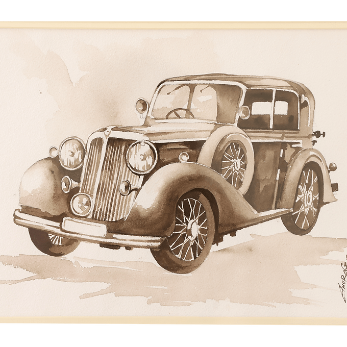 Vahaan Collection Wall Painting - 1932-34 Ford Legacy Vintage Car