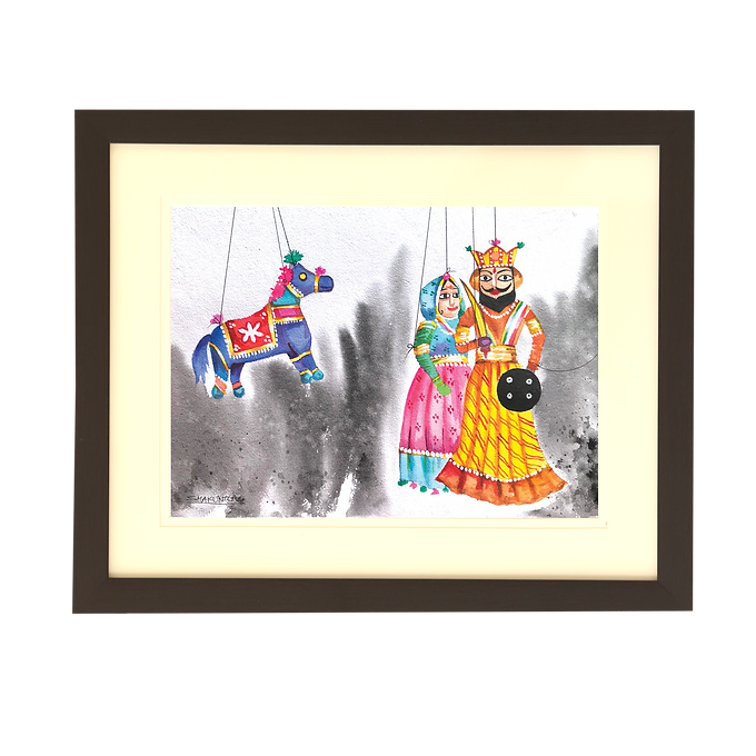 Puppet Collection Wall Painting - Couple & Horse