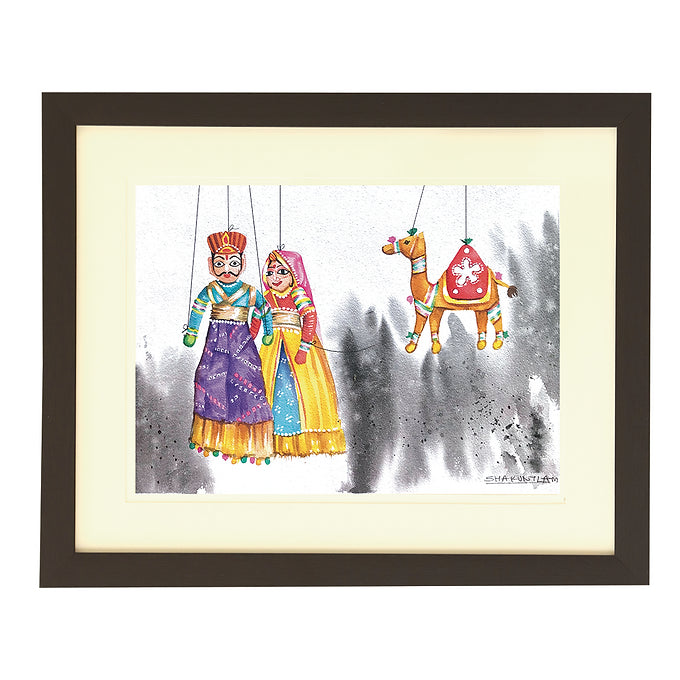 Puppet Collection Wall Painting - Couple With Camel