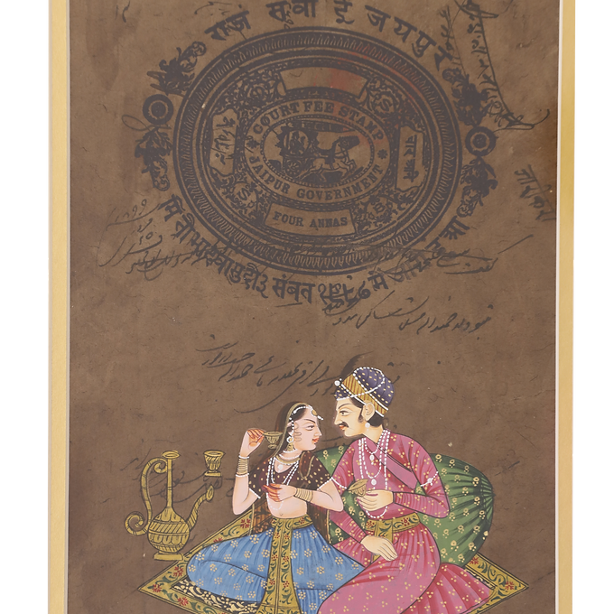Dastawez Collection Wall Painting - Raja Rani Zodi Series