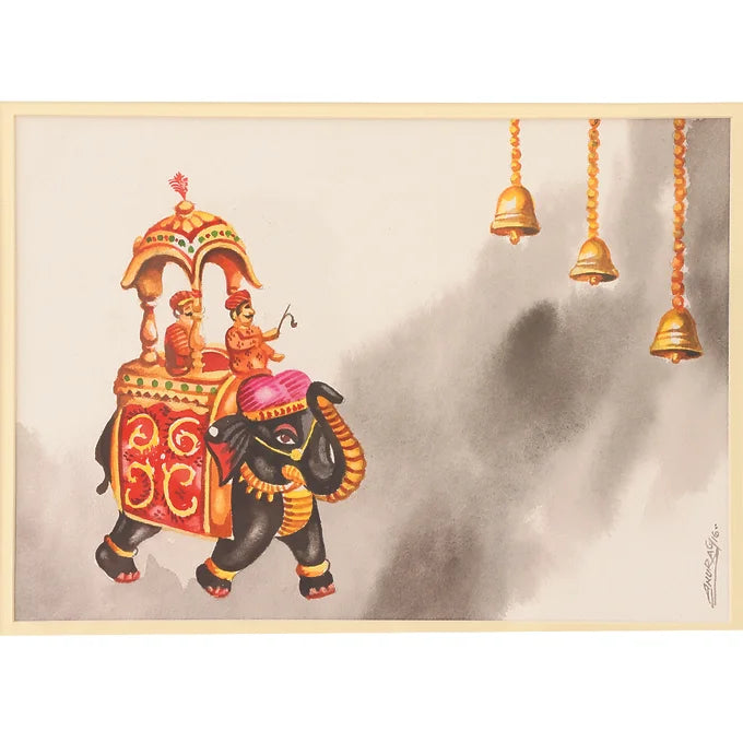 Puppet Collection Wall Painting - Gaja With Hanging Bell