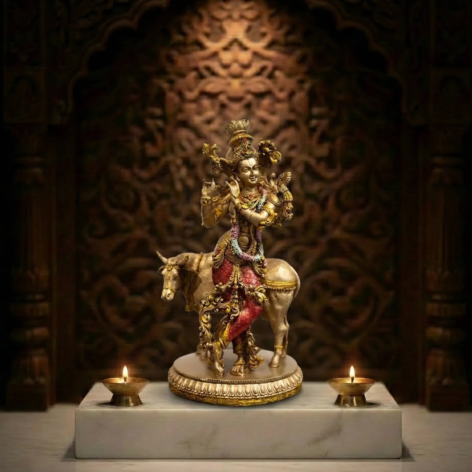 Krishna With Cow