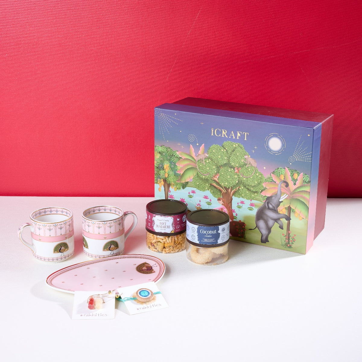 Jaipurbagh teacups and oval platter hamper