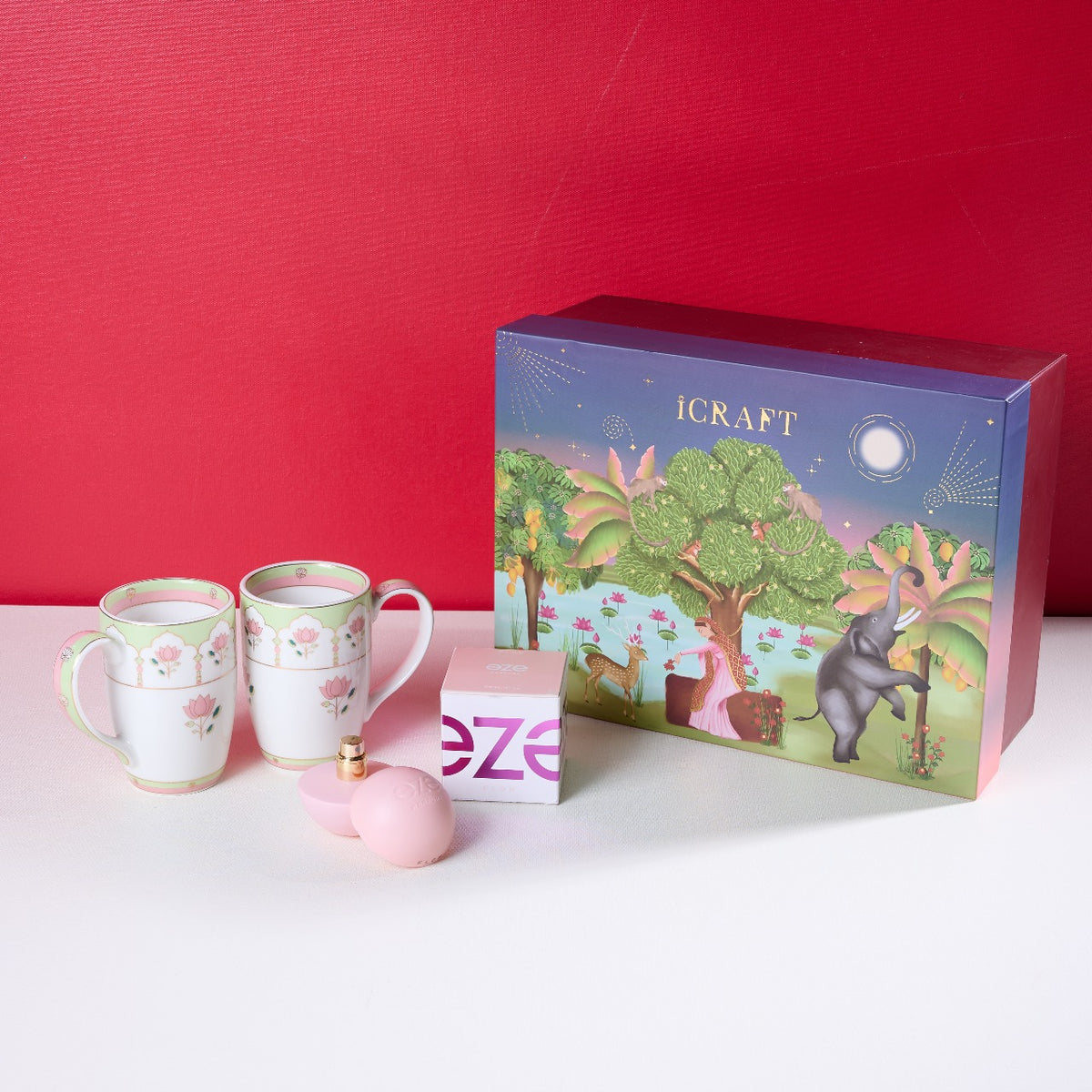 Kamal Pichwai Mugs and Perfume Hamper