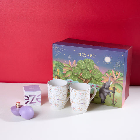 Mehekti Chuskiyaan Hamper - White Floral and Lavender