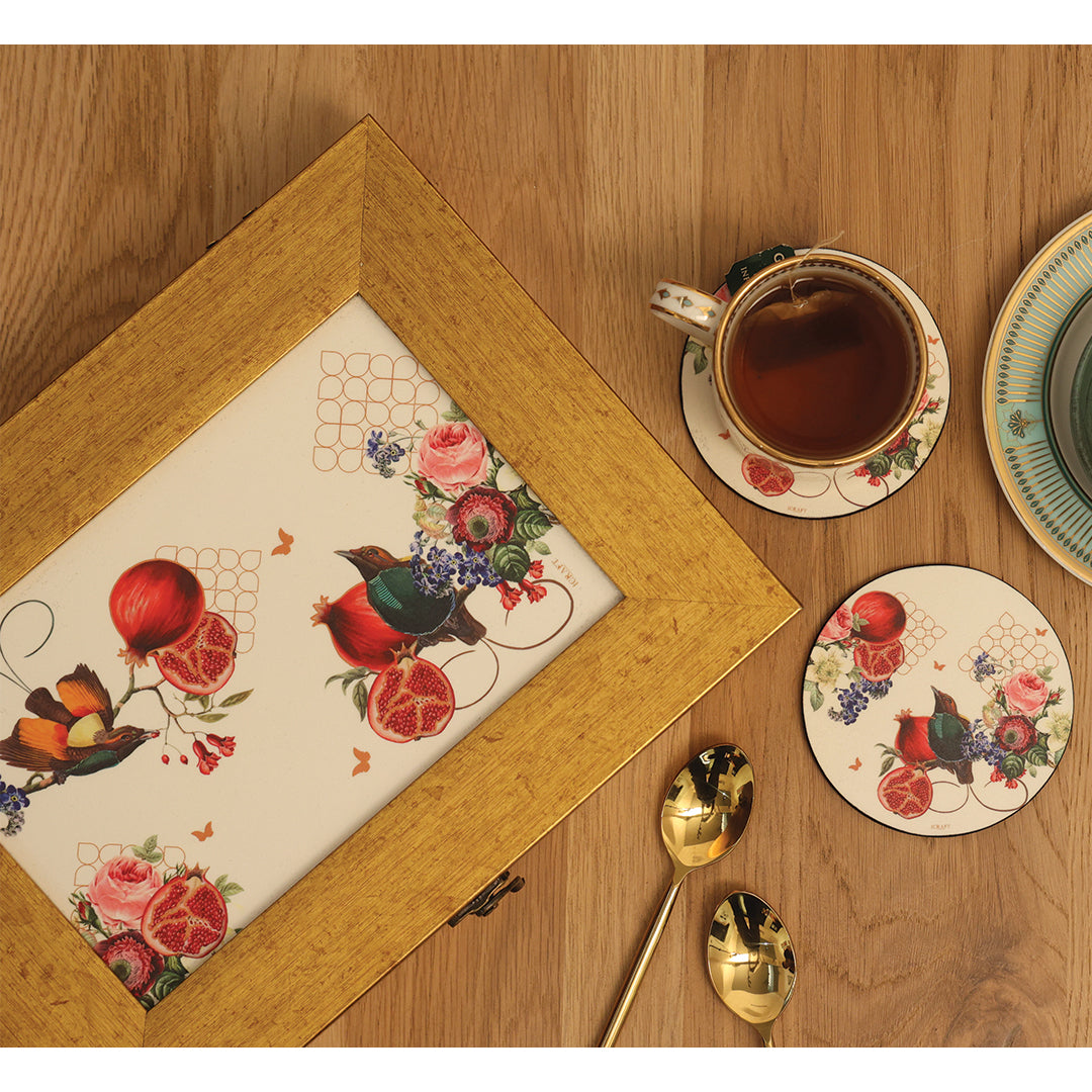 Blossom Series Round Coasters - Set of 6