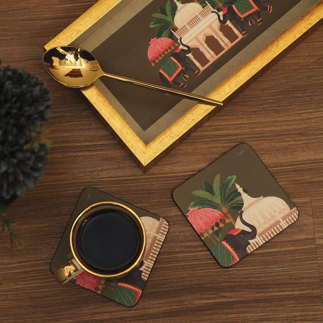 Gajraj Series Coasters -  Set Of 6