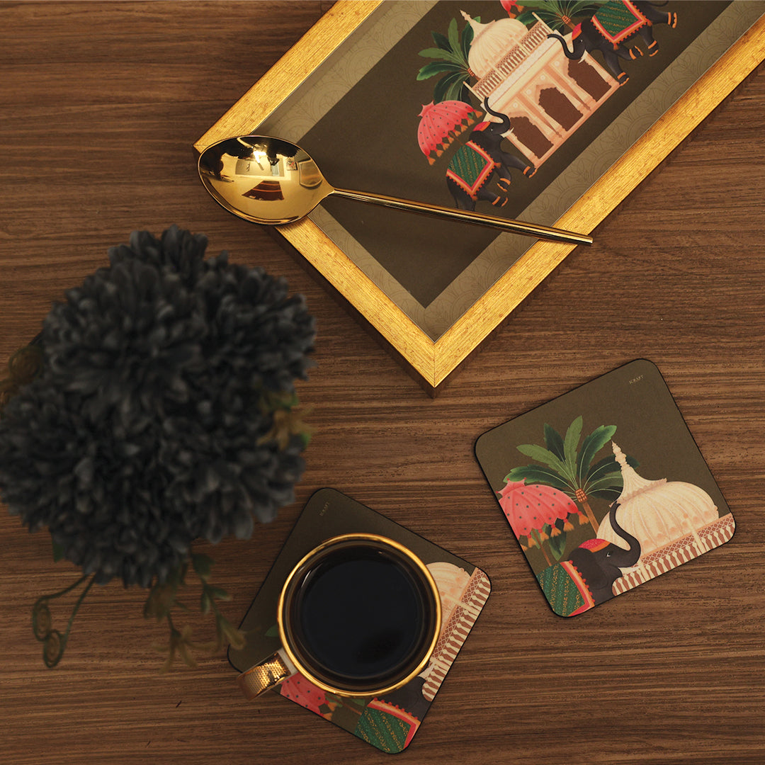 Gajraj Series Coasters -  Set Of 6