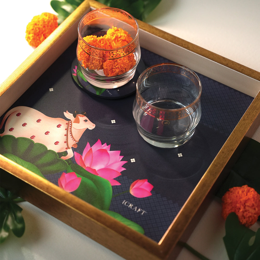 Pichwai Jodi - Neel Tray