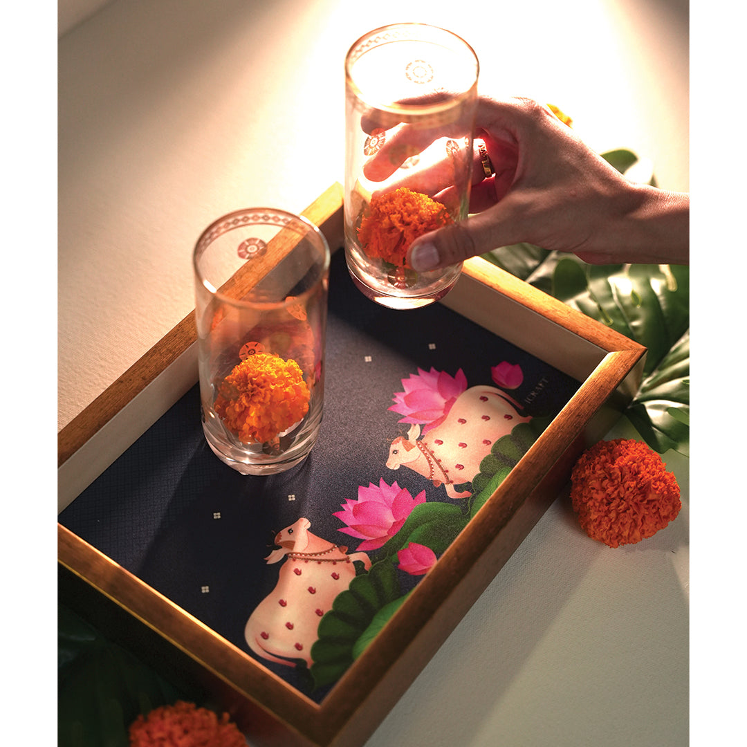 Pichwai Jodi - Neel Tray